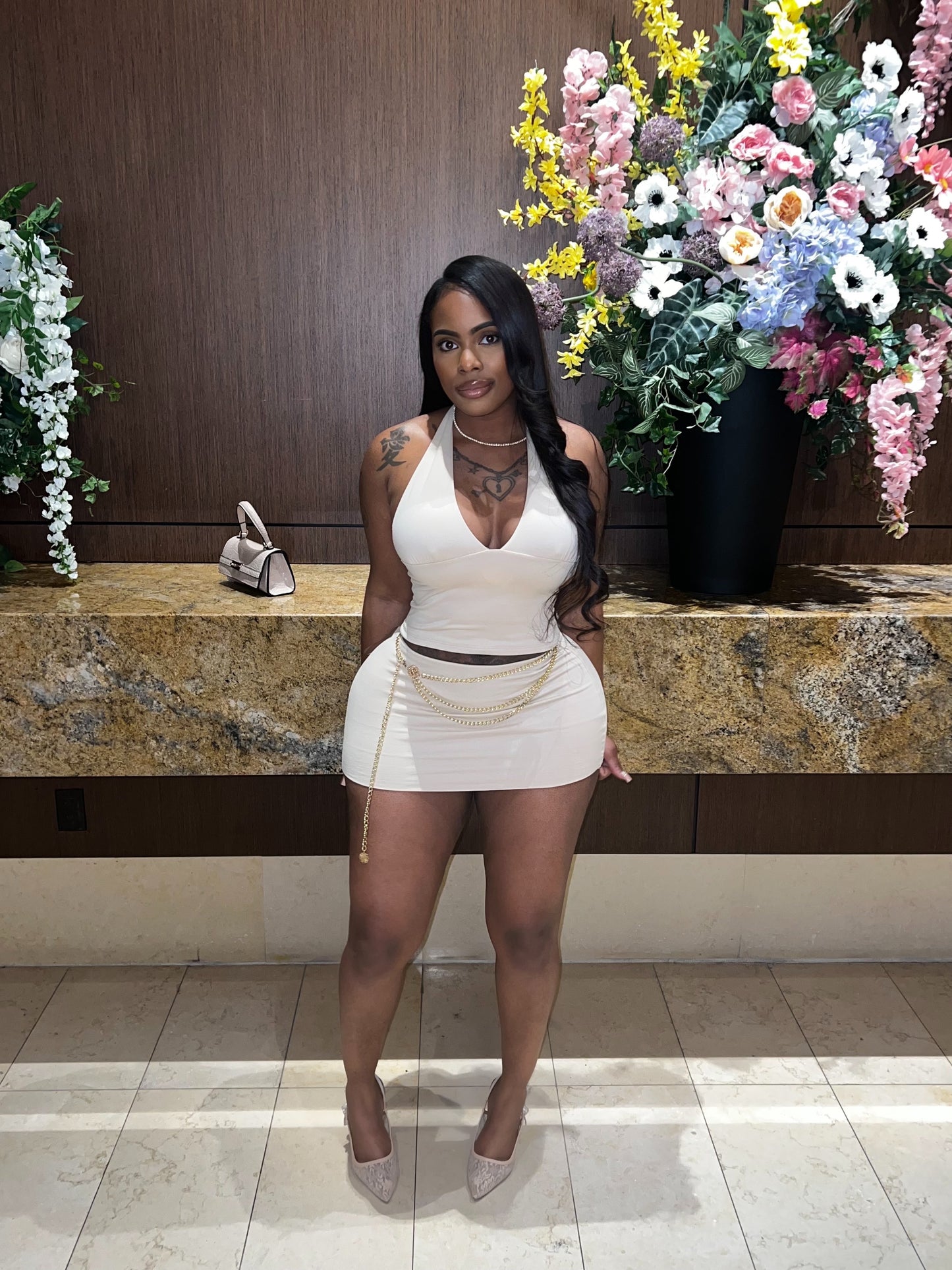 Live a little mini skirt set